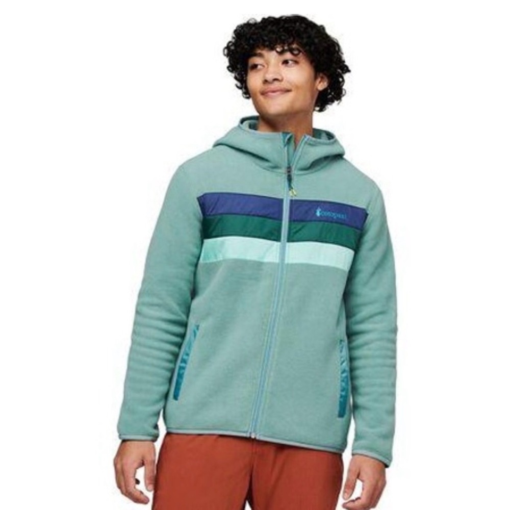 Cotopaxi Teca Fleece Full Zip Hoodie XXL Green Blue Colorblock Outdoor Jacket